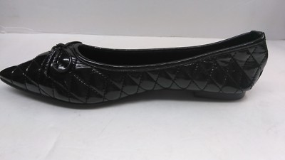 NEW WOMEN'S ESTAR DE MODA QUILTED PATENT LEATHER LOOK FLATS