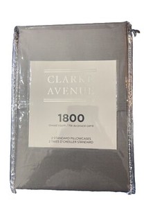 Clarke Avenue Pillowcases Standard Charcoal