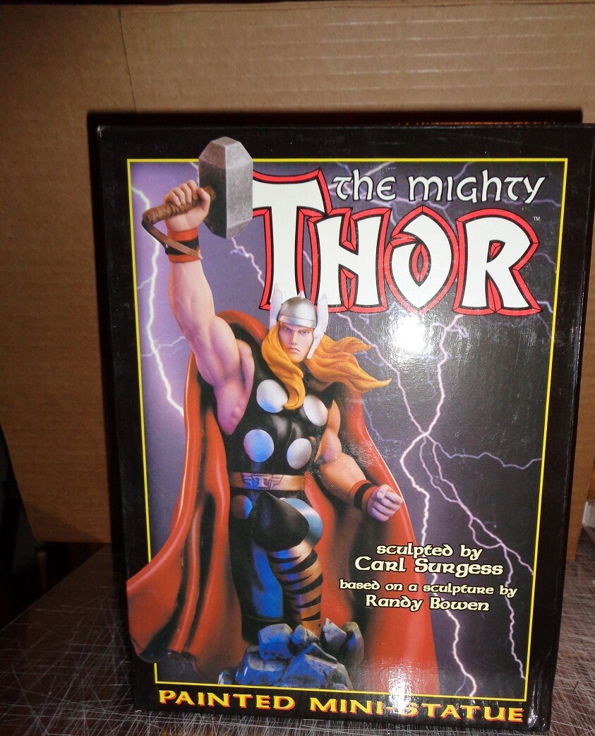 The Mighty Thor Mini Statue Bowen Designs 2001 MIB Carl Surgess #2989/550 - Picture 7 of 10