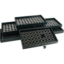 300 Gem Jars Black Foam Display & Stackable Tray