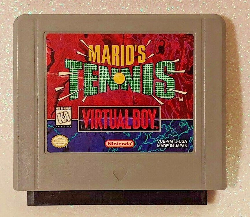 Nintendo 3D Virtual Boy VB Game Mario's Tennis US Version