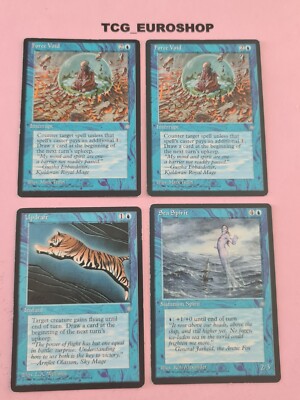 FORCE VOID (×2) + UPDRAFT + SEA SPIRIT   ICE AGE   1995   MTG   LP   #424
