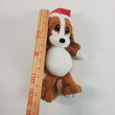 Sad Sam Honey Plush Stuffed Animal Brown Puppy Dog Santa Hat | eBay
