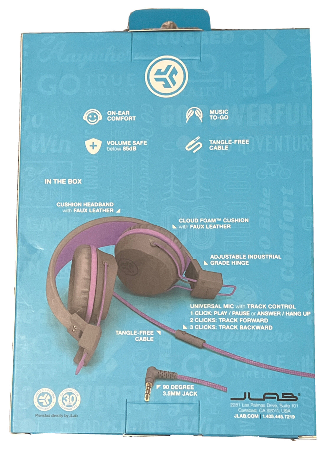 JLab JBuddies Studio On-Ear folding Kids Headphones in Purple