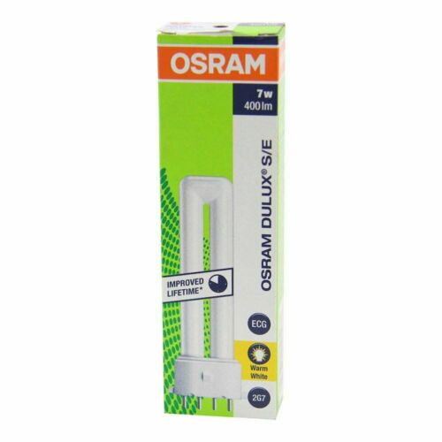 Osram 7w 4 pin 830 2G7 Dulux S / PLS / Energy Saving Compact Fluorescent  - Picture 1 of 3