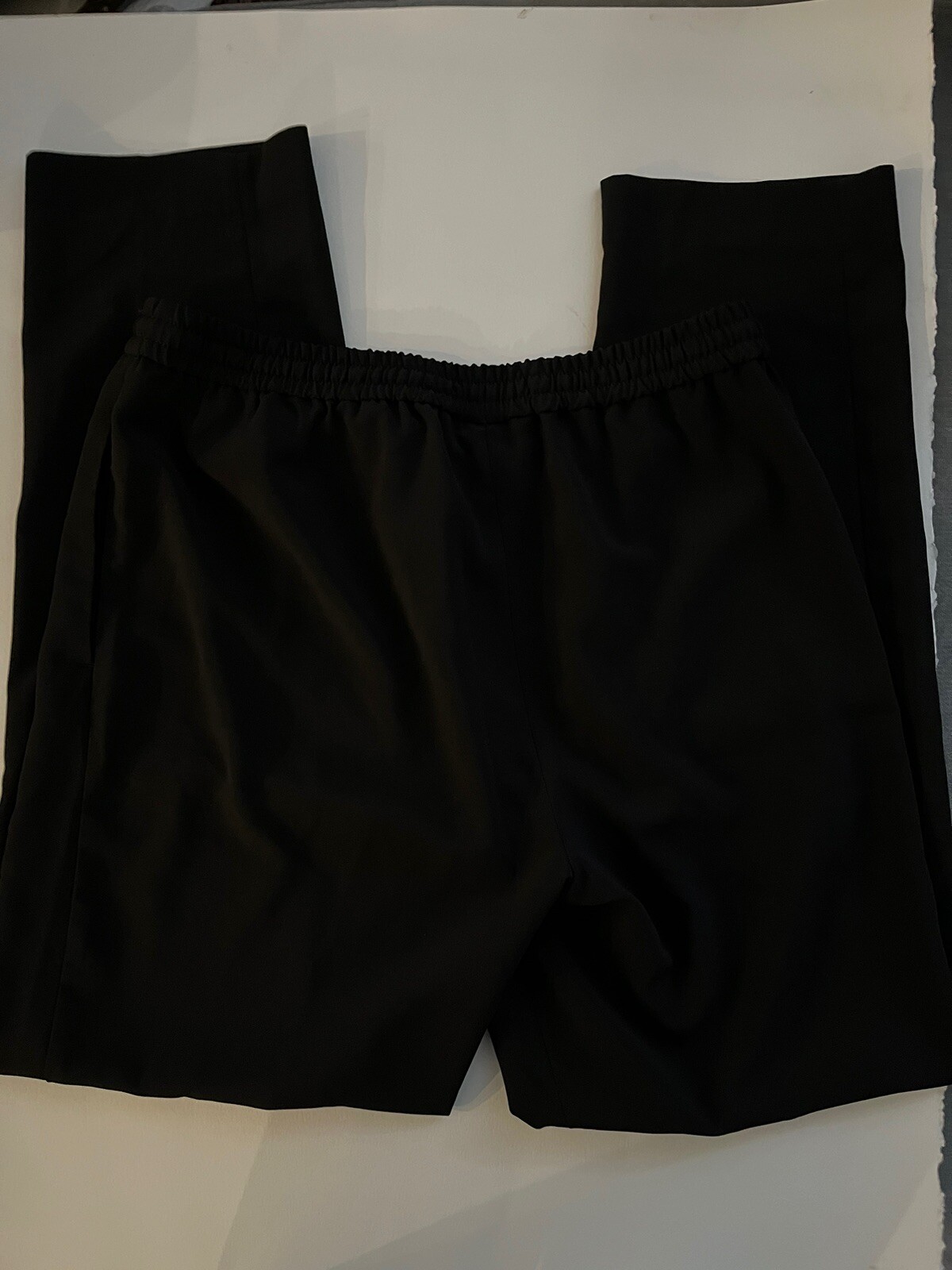 TALBOTS Black Pull On Pants Drawstring Elastic Wa… - image 4
