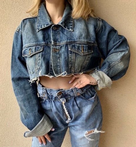 Giubbino di Jeans da Donna Vintage New Ness Giubbotto Donna Jeans Oversize  | eBay