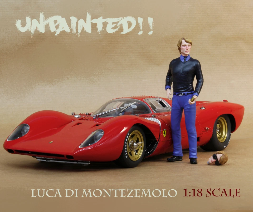1/18 LUCA MONTEZEMOLO FERRARI RETROMODELLI MINICHAMPS NON DIPINTI REPLICHE GP - Immagine 2 di 4