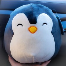 Squishmallow Luna Penguin 8 AUTHENTIC Kellytoy Plush Sleepy Eyes holiday gift