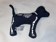 Victoria Secret PINK Mini Collectible Spooky Dog Skeleton Black Gold Halloween