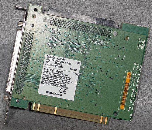 Matrox Genesis GEN-DIG-BRD/R/I RS-422 ISA Digital Input Companion Board - Picture 3 of 6