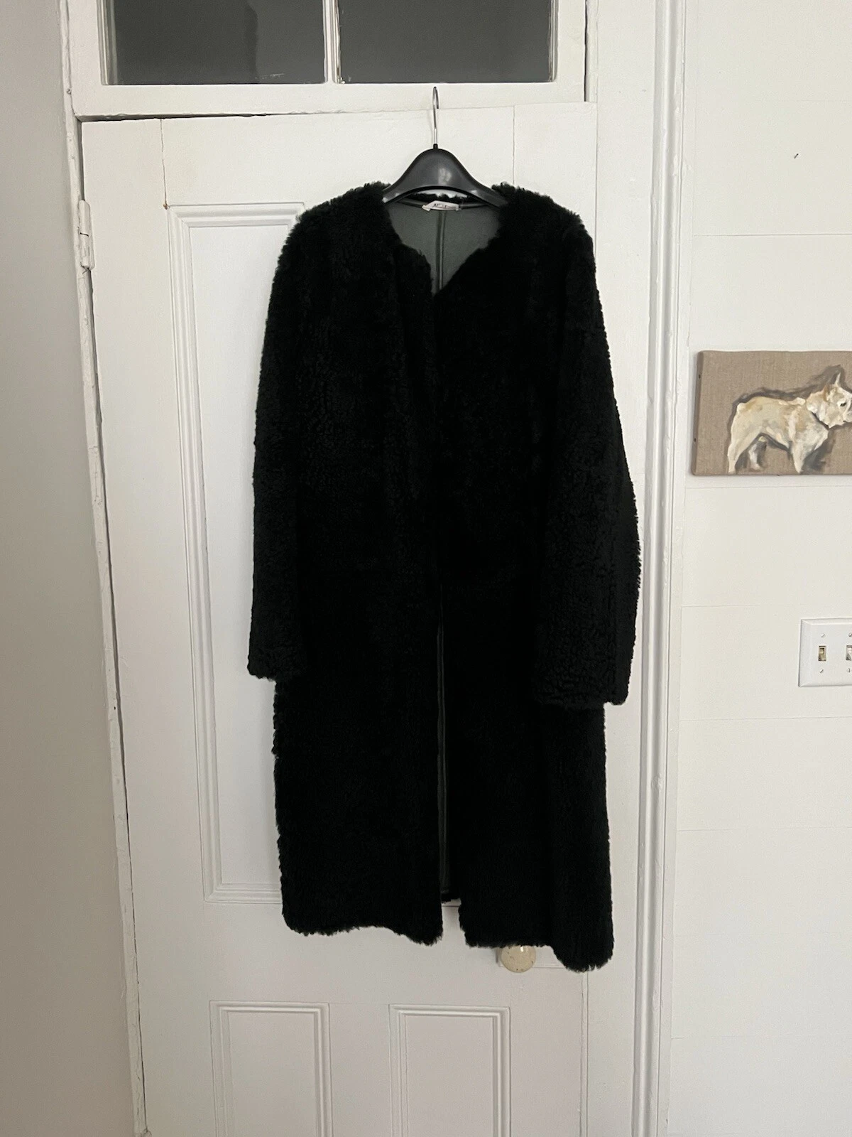 Cappotto in shearling verde Celine Phoebe Philo