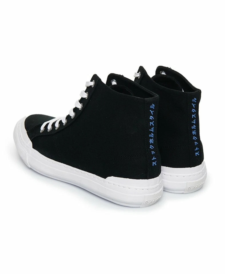 NIB - SUPERDRY Women's PACIFIC HIGH TOP TRAINERS Black - 6 - Image 3 of 4