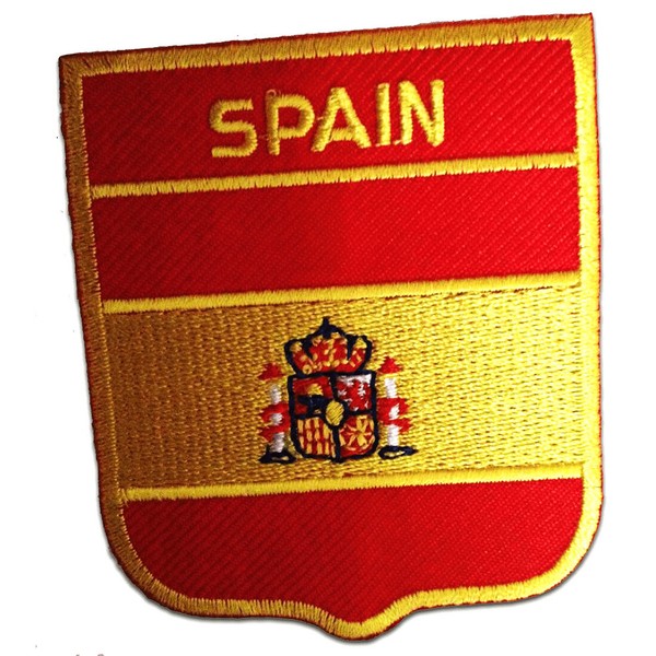 AufnäHer / BüGelbild - Spanien Flagge Fahne - Gelb - 6,2 X 7,5 Cm-image