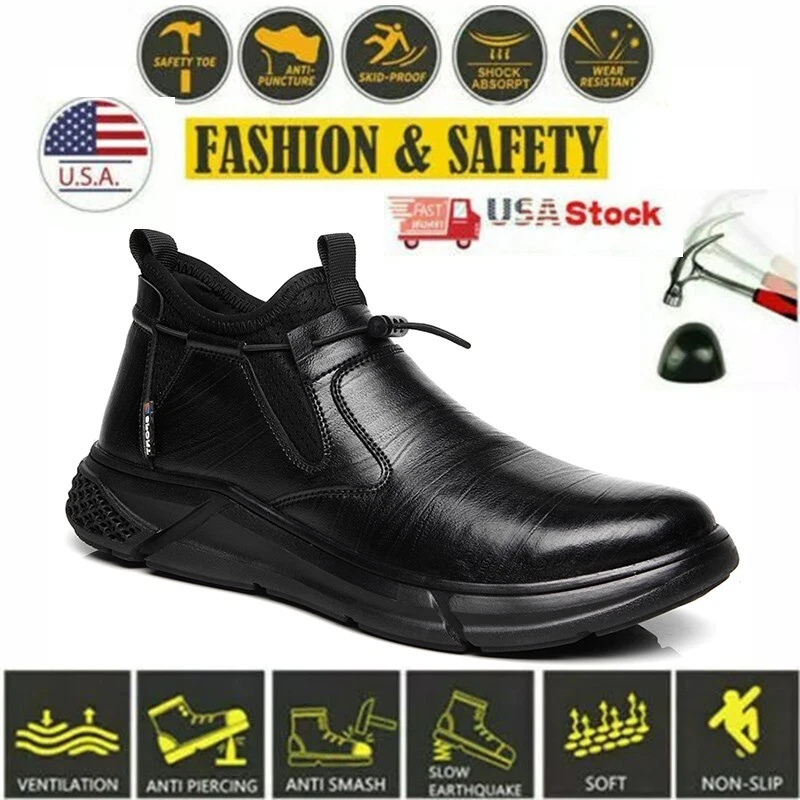 Waterproof Mens Safety Shoes Steel Toe Work Shoes Indestructible Outdoor Hiking