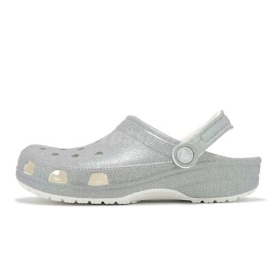Crocs Classic Iridescent Glitter Clog Silver Men Unisex  display picture 1