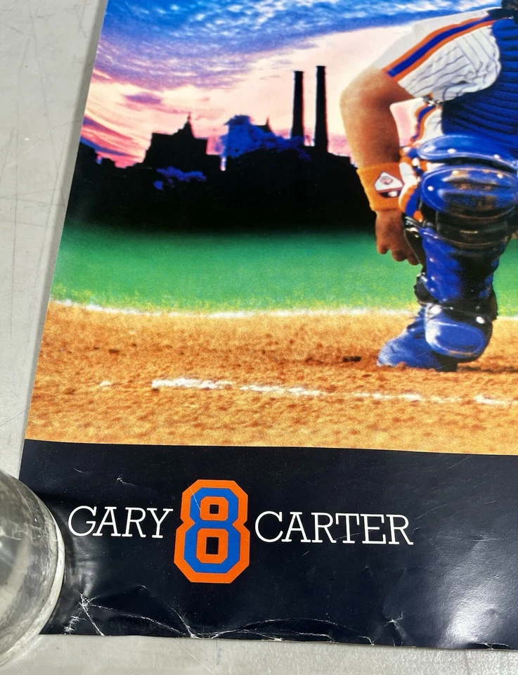 Gary Carter Nike Catcher 8 Big Apple New York Mets Skyline Vintage POSTER 22x36 - Image 4 of 4