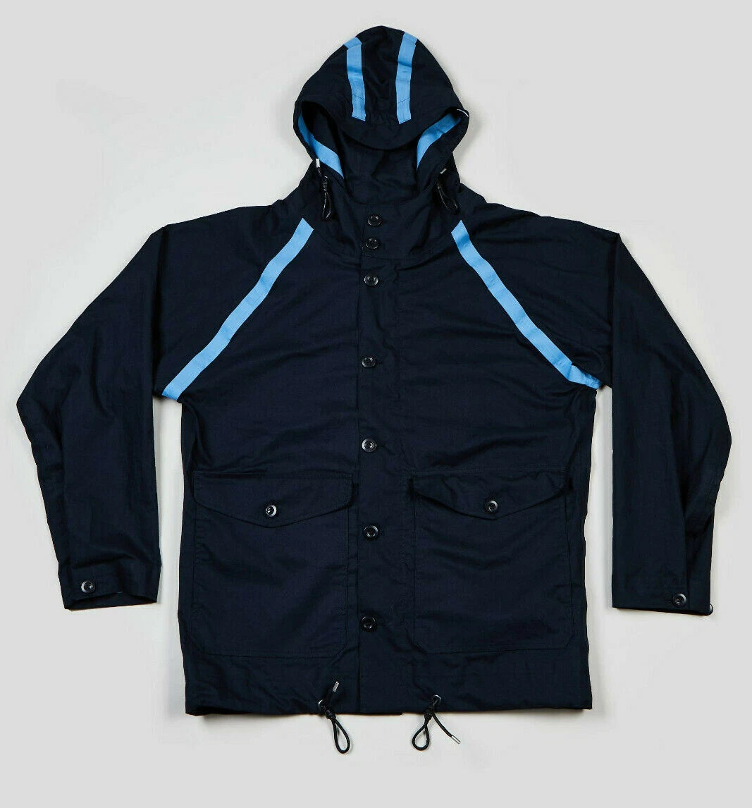 Nigel Cabourn Aircraft Taped Packaway Jacket in Navy & Blue Size 56