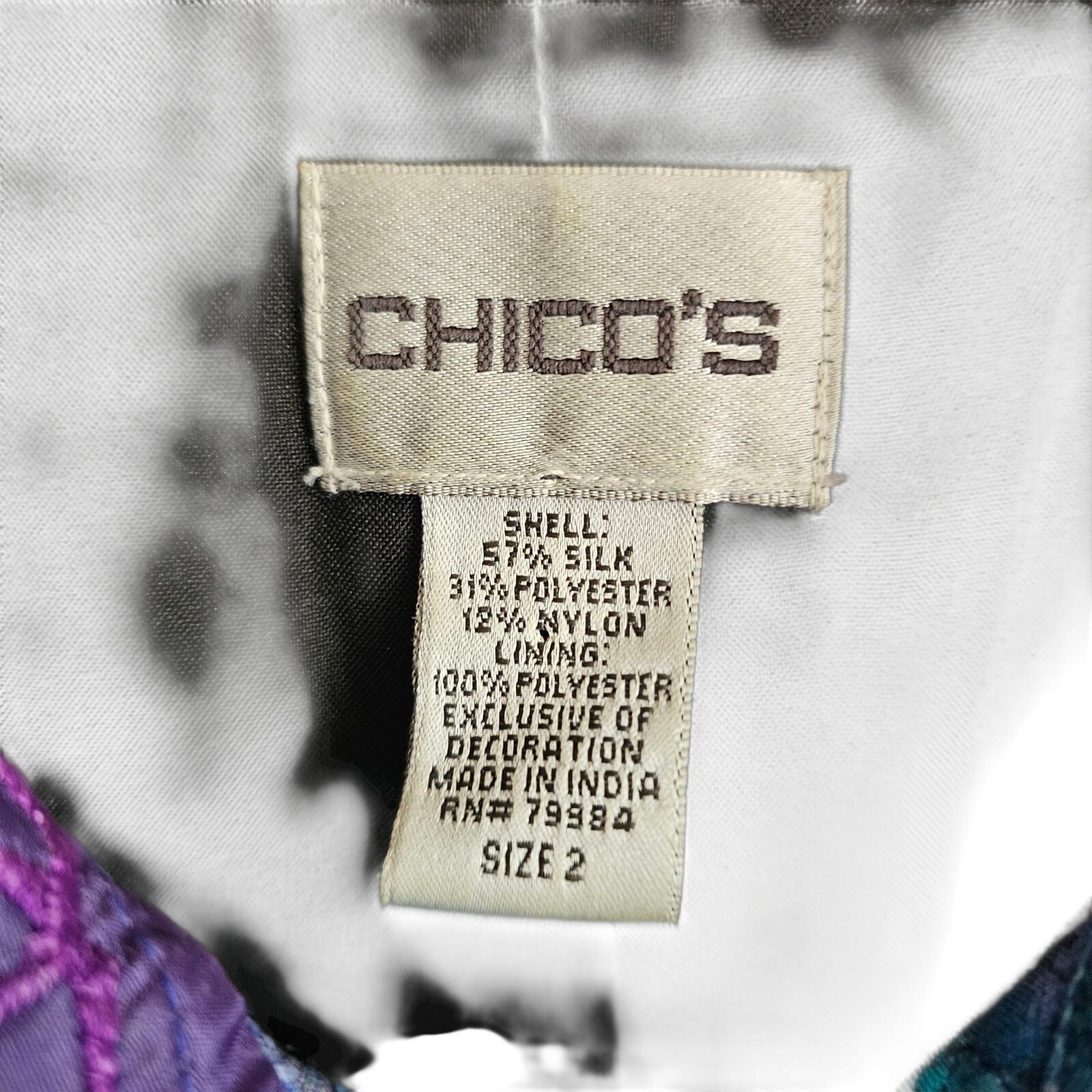 Chico's Patchwork Jacket Embroidered Button Up Bo… - image 4