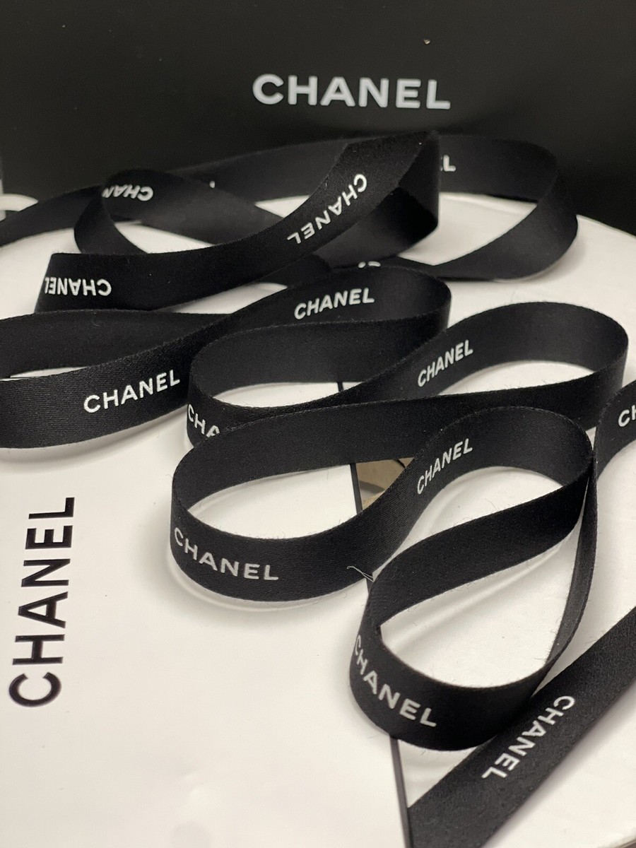 2 Yards of Chanel Black Gift Wrap Ribbon 100% Authentic | eBay