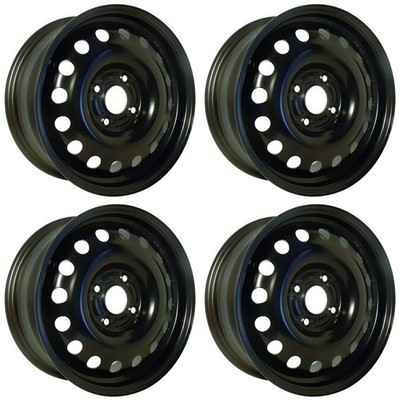 Set of 4 15in Black Steel Wheel Rims for 2005+ Mercury, RTXB29F 15x6 4x108 ET48 
