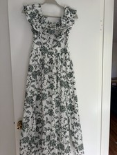 Abercrombie & Fitch Floral Off Shoulder Ruffle Maxi Dress Small Tall NWT
