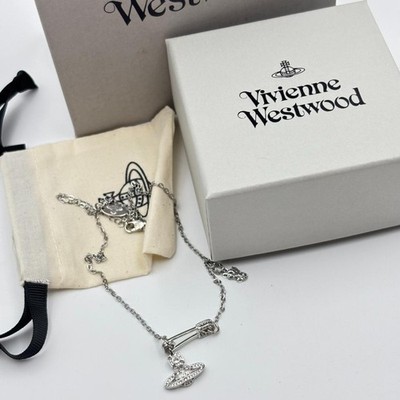 アクセサリー VivienneWestwood ORB PENDANT SHORT CHAIN Vivienne Westwood Necklace Ornamental Small Orb Gunmetal NEW
