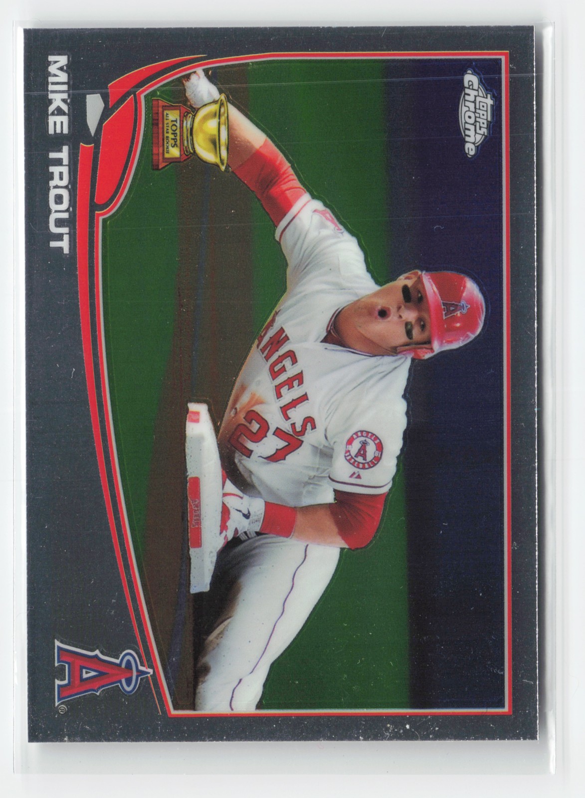 2013 Topps Chrome #1 Mike Trout : Sliding