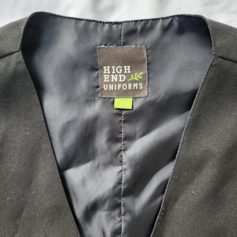 Black Vest High End Uniform Size Xl  Waiter Restaurant Bartender Wear - Image 3 of 4