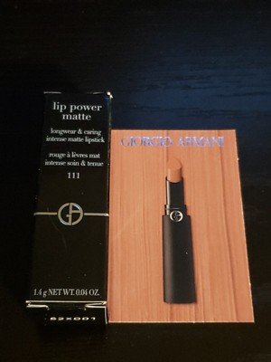 Giorgio Armani Lip Power Matte Lipstick 111 TRUE (Nude Pink) ~ MINI .04oz 1.4g