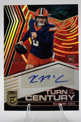 2025 PANINI ELITE - KYLE MCCORD ORANGE AUTO SER 52/75 #TOC-KMC - EAGLES