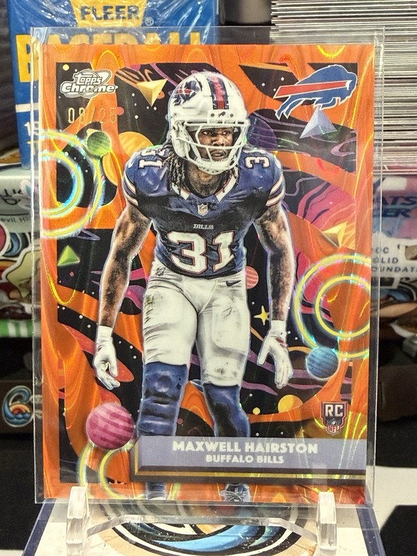 2025 Topps Cosmic Chrome Football Maxwell Hairston Orange Lava Refractor /25 TZ