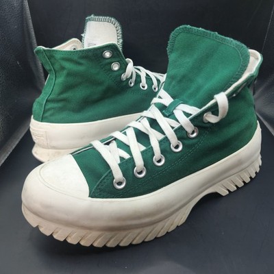 Converse Run Star Hike High Top Green Platform Sneakers Mens Size 7