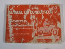 HONDA 450 NIGHTHAWK CB450SC CB 450 SC MANUALE DEL PROPRIETARIO MANUEL DU...