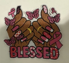 “Blessed” Breast Cancer Month Patch| Pink Iron On Patch