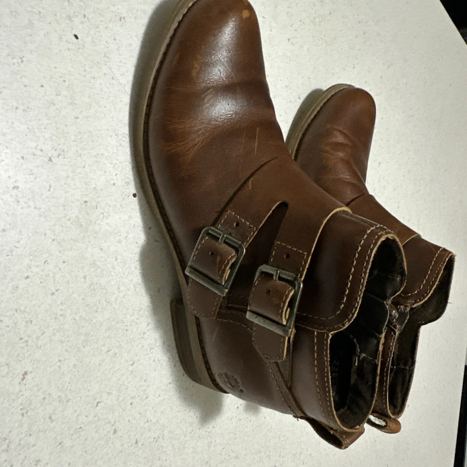 Timberland Earthkeepers  Brown Double Buckle Ankle Boots Women's SZ 8 - Image 3 of 4