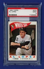 1960 Topps Al Lopez #222 PSA 9 MINT Rare Low Pop