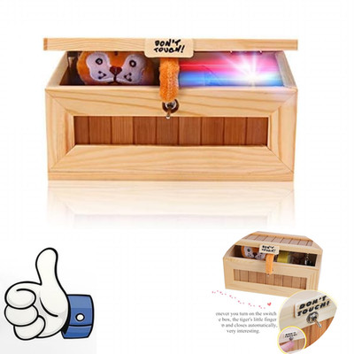Hölzerner Useless Box Leave Me Alone Don't Touch Tiger Spielzeug Geschenk Kinder
