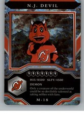2021-22 Upper Deck MVP Mascot Gaming Cards Sparkle #M-18 N.J. Devil New Jersey