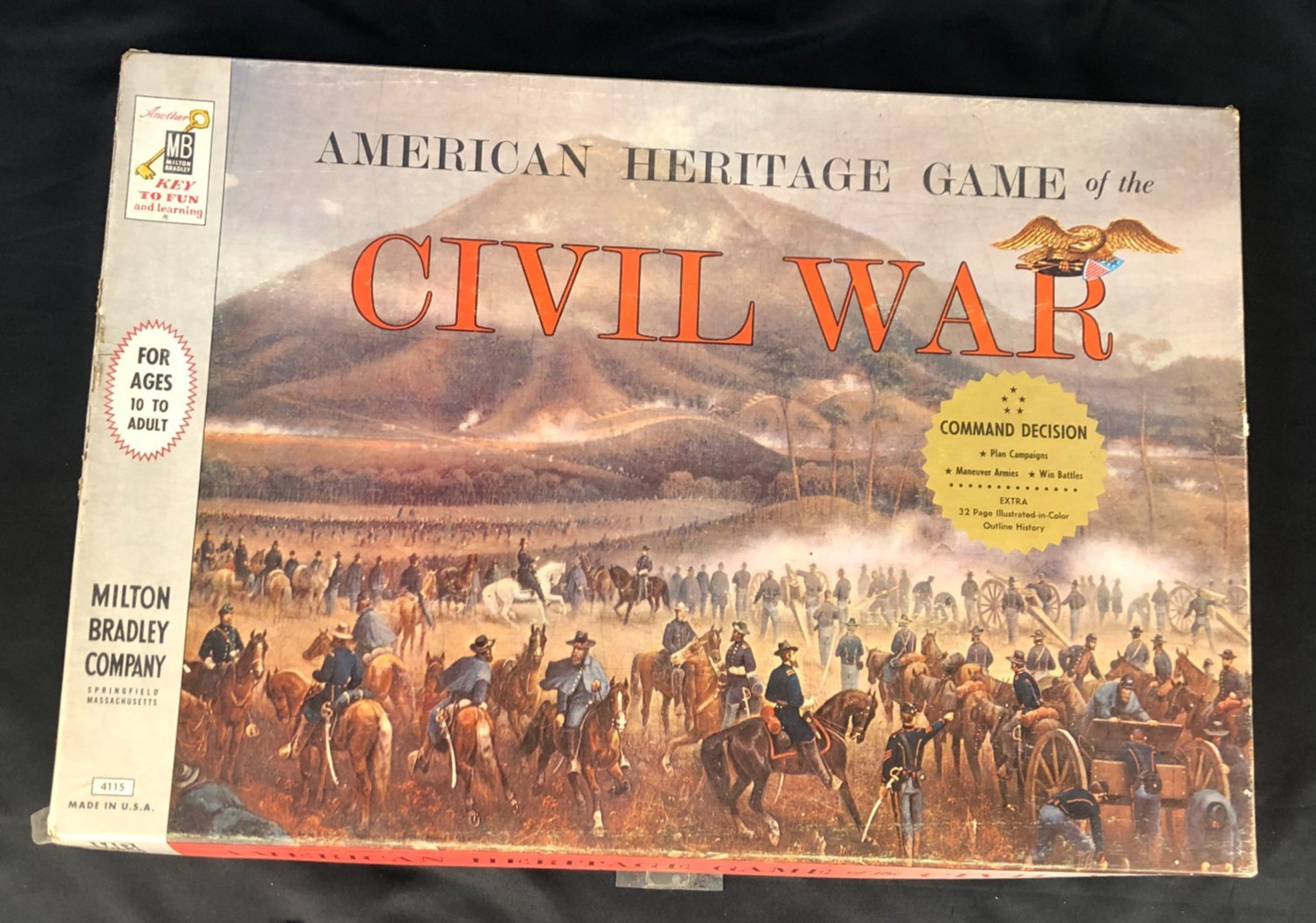 American Heritage Civil War Board Game 1961 Milton Bradley Complete