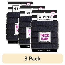 Ponytail Hair Ties for Thick Hair Black 5 Count 3 Pack Elastic Hair Bands