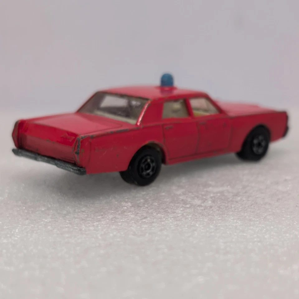De colección Lesney Matchbox Superfast 1968 #59 o 73 Mercury Red Fire Chief Car Diecast Foto 3 de 4