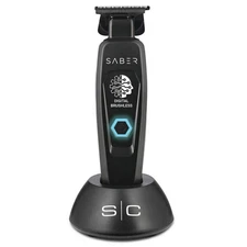 StyleCraft Pro SABER Cordless Metal Trimmer With Digital Brushless Motor-Black