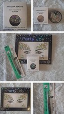 3pc Face Gems Self Adhesive, Silver Face/Body Glitter  Tweezers:Party Festival