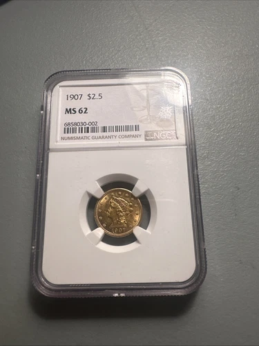 1907 GOLD  LIBERTY COIN   $2.5  NGC MS62  