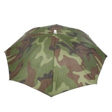 Elastic Headband Camouflage Pattern Sun Rain Umbrella Hat Cap,1pcs