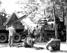 Maintenance Crew working on M2 Medium World War II WWII WW2 8x10 Photo 848c