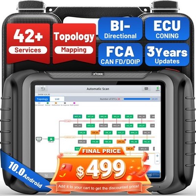 2026 XTOOL D8S V2.0 Auto Diagnostic Scanner ECU Coding Topology Key Programmer