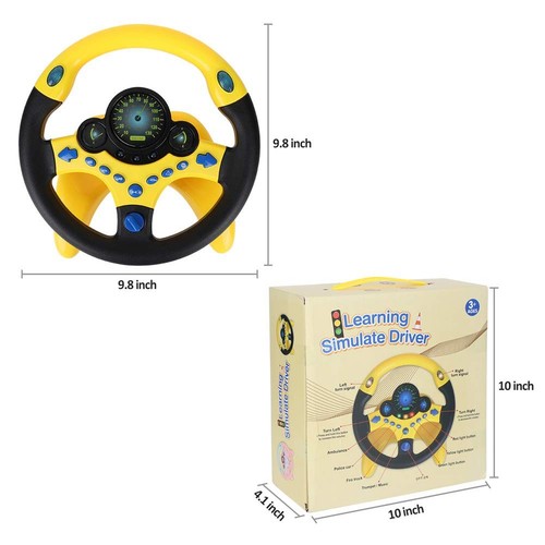 STEERING WHEEL Kids Tos Racing Interactive Driving Controller with Music COHERNY - Picture 7 of 9