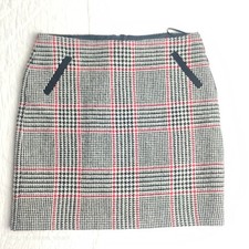 M S Skirt Dogtooth Check Mini Skirt Pink Mix Detail UK 14